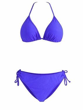Surf Style Blue Triangle Tie-Side Bikini | Women’s Size S
